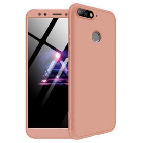 Microsonic Huawei Y7 2018 Double Dip 360 Protective Gold Kılıf