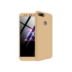 Microsonic Huawei Y7 2018 Double Dip 360 Protective Gold Kılıf