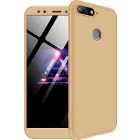 Microsonic Huawei Y7 2018 Double Dip 360 Protective Gold Kılıf