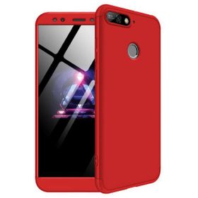 Microsonic Huawei Y7 2018 Double Dip 360 Protective Kırmızı Kılıf