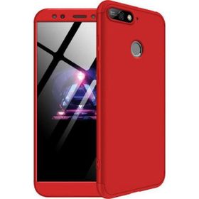 Microsonic Huawei Y7 2018 Double Dip 360 Protective Kırmızı Kılıf
