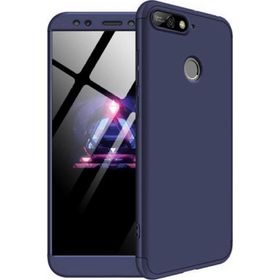 Microsonic Huawei Y7 2018 Double Dip 360 Protective Lacivert Kılıf