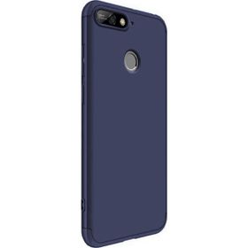 Microsonic Huawei Y7 2018 Double Dip 360 Protective Lacivert Kılıf