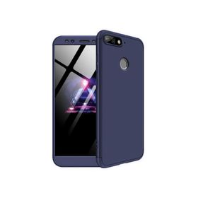 Microsonic Huawei Y7 2018 Double Dip 360 Protective Lacivert Kılıf