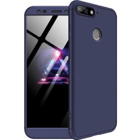 Microsonic Huawei Y7 2018 Double Dip 360 Protective Lacivert Kılıf
