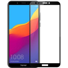 Microsonic Huawei Y7 2018 Tam Kaplayan Temperli Cam Film Siyah Cep Telefonu Ekran Koruyucusu