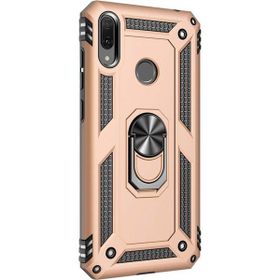 Microsonic Huawei Y7 2019 Military Ring Holder Gold Kılıf