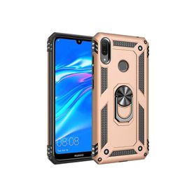 Microsonic Huawei Y7 2019 Military Ring Holder Gold Kılıf