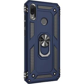 Microsonic Huawei Y7 2019 Military Ring Holder Lacivert Kılıf