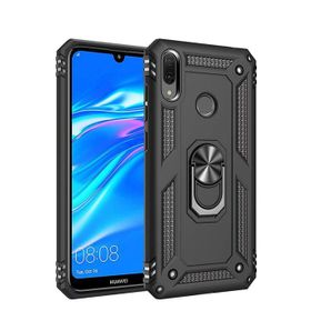 Microsonic Huawei Y7 2019 Military Ring Holder Siyah Kılıf