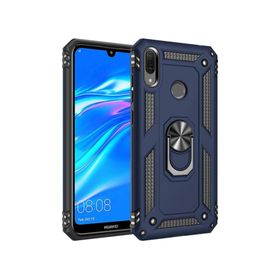 Microsonic Huawei Y7 Prime 2019 Military Ring Holder Lacivert Kılıf