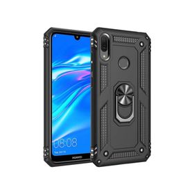 Microsonic Huawei Y7 Prime 2019 Military Ring Holder Siyah Kılıf