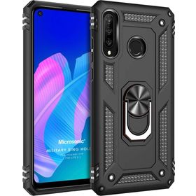 Microsonic Huawei Y7P Military Ring Holder Siyah Cep Telefonu Kılıfı
