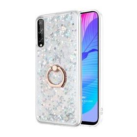 Microsonic Huawei Y8P Glitter Liquid Holder Gümüş Cep Telefonu Kılıfı