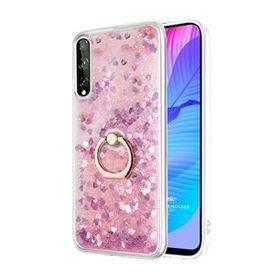 Microsonic Huawei Y8P Glitter Liquid Holder Pembe Cep Telefonu Kılıfı