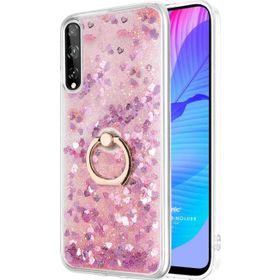 Microsonic Huawei Y8P Glitter Liquid Holder Pembe Cep Telefonu Kılıfı