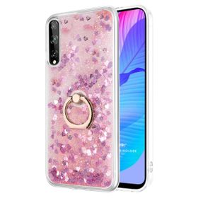 Microsonic Huawei Y8P Glitter Liquid Holder Pembe Cep Telefonu Kılıfı