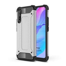 Microsonic Huawei Y8P Rugged Armor Gümüş Cep Telefonu Kılıfı