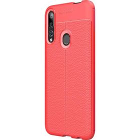 Microsonic Huawei Y9 Prime 2019 Deri Dokulu Silikon Kırmızı Kılıf