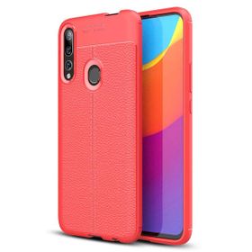 Microsonic Huawei Y9 Prime 2019 Deri Dokulu Silikon Kırmızı Kılıf