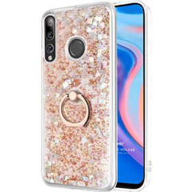 Microsonic Huawei Y9 Prime 2019 Glitter Liquid Holder Gold Cep Telefonu Kılıfı