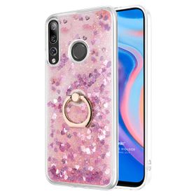 Microsonic Huawei Y9 Prime 2019 Glitter Liquid Holder Pembe Cep Telefonu Kılıfı