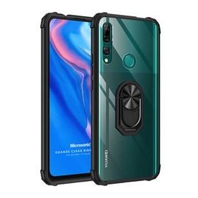 Microsonic Huawei Y9 Prime 2019 Grande Clear Ring Holder Siyah Cep Telefonu Kılıfı