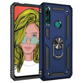 Microsonic Huawei Y9 Prime 2019 Military Ring Holder Lacivert Cep Telefonu Kılıfı