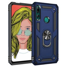 Microsonic Huawei Y9 Prime 2019 Military Ring Holder Lacivert Cep Telefonu Kılıfı
