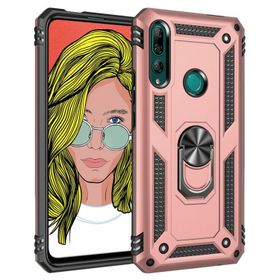 Microsonic Huawei Y9 Prime 2019 Military Ring Holder Rose Gold Cep Telefonu Kılıfı