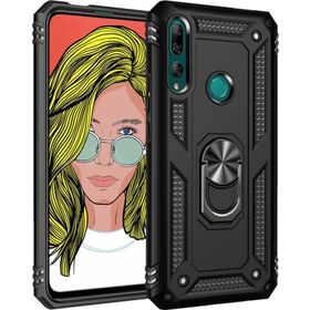 Microsonic Huawei Y9 Prime 2019 Military Ring Holder Siyah Cep Telefonu Kılıfı