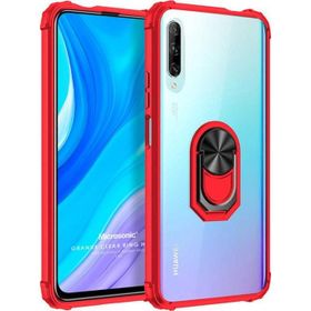 Microsonic Huawei Y9S Grande Clear Ring Holder Kırmızı Cep Telefonu Kılıfı