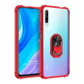 Microsonic Huawei Y9S Grande Clear Ring Holder Kırmızı Cep Telefonu Kılıfı