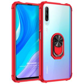 Microsonic Huawei Y9S Grande Clear Ring Holder Kırmızı Cep Telefonu Kılıfı