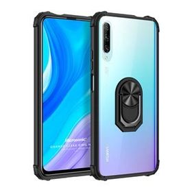 Microsonic Huawei Y9S Grande Clear Ring Holder Siyah Cep Telefonu Kılıfı