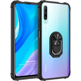 Microsonic Huawei Y9S Grande Clear Ring Holder Siyah Cep Telefonu Kılıfı