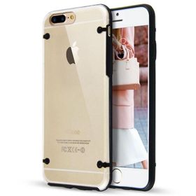 Microsonic Hybrid Transparant İphone 8 Plus Siyah Cep Telefonu Kılıfı