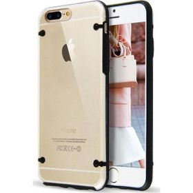 Microsonic Hybrid Transparant İphone 8 Plus Siyah Cep Telefonu Kılıfı