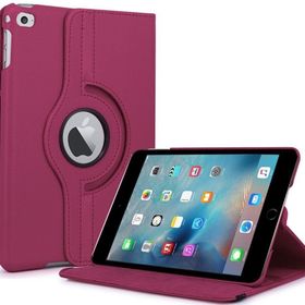 Microsonic iPad Mini 4 360 Dönerli Stand Deri Mor Kılıf