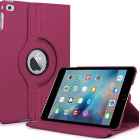 Microsonic iPad Mini 4 360 Dönerli Stand Deri Mor Kılıf