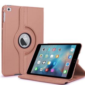 Microsonic iPad Mini 4 360 Dönerli Stand Deri Rose Gold Kılıf