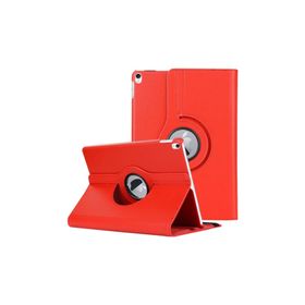 Microsonic iPad Pro 10.5 360 Dönerli Stand Deri Kırmızı Kılıf