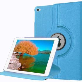 Microsonic iPad Pro 12.9 360 Dönerli Stand Deri Mavi Kılıf