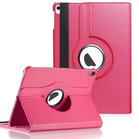 Microsonic iPad Pro 12.9 360 Dönerli Stand Deri Pembe Kılıf