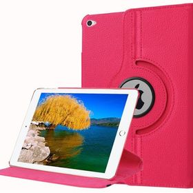 Microsonic iPad Pro 12.9 360 Dönerli Stand Deri Pembe Kılıf