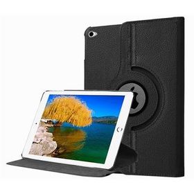 Microsonic iPad Pro 12.9 360 Dönerli Stand Deri Siyah Kılıf
