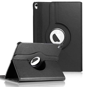 Microsonic iPad Pro 12.9 360 Dönerli Stand Deri Siyah Kılıf