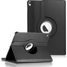 Microsonic iPad Pro 12.9 360 Dönerli Stand Deri Siyah Kılıf