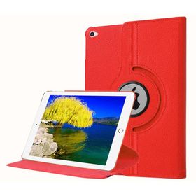 Microsonic iPad Pro 360 Dönerli Stand Deri Kırmızı Kılıf