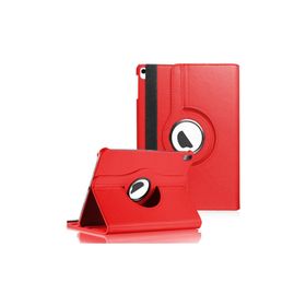 Microsonic iPad Pro 360 Dönerli Stand Deri Kırmızı Kılıf